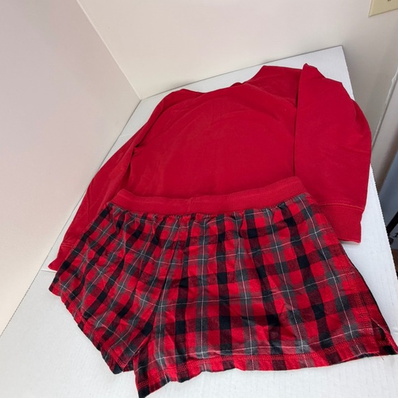 Disney Parks Women's Mickey Mouse Red Plaid Cotton 2PC Set Pajamas Large - Picture 4 of 13